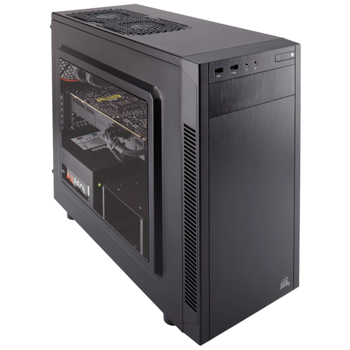 Gabinete Gamer Corsair, Carbide 88R, Mid Tower, Acrílico, Black, Sem Fonte, Com 1 Fan