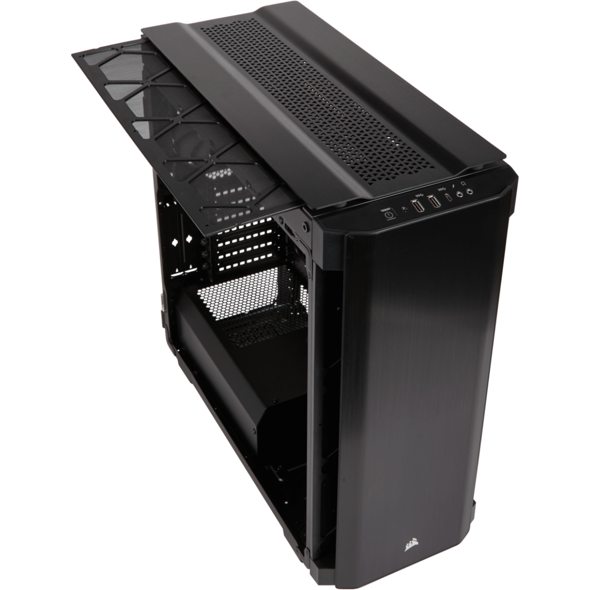 Gabinete Gamer Corsair Obsidian 500D, Mid Tower, Com 2 Fans, Vidro Temperado, Black, Sem Fonte, CC-9011116-WW