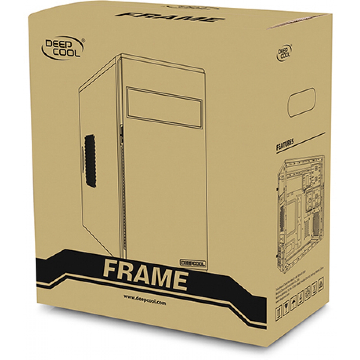 Gabinete Gamer DeepCool Frame, Mid Tower, Black, Sem Fonte, DP-MATX-DPFRAME