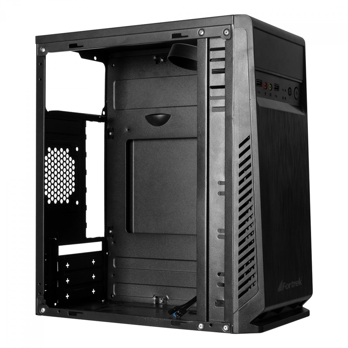 Gabinete Fortrek Compact, M-ATX, Preto, Sem Fonte, Sem Fan