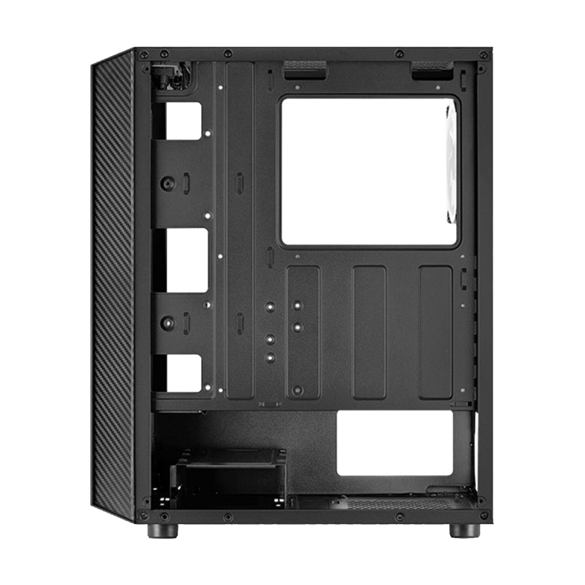 Gabinete Gamer Aerocool Hive, Mid Tower, Vidro Temperado, Black, ATX, Sem Fonte, Com 1 Fan, Hive-G-BK-V3