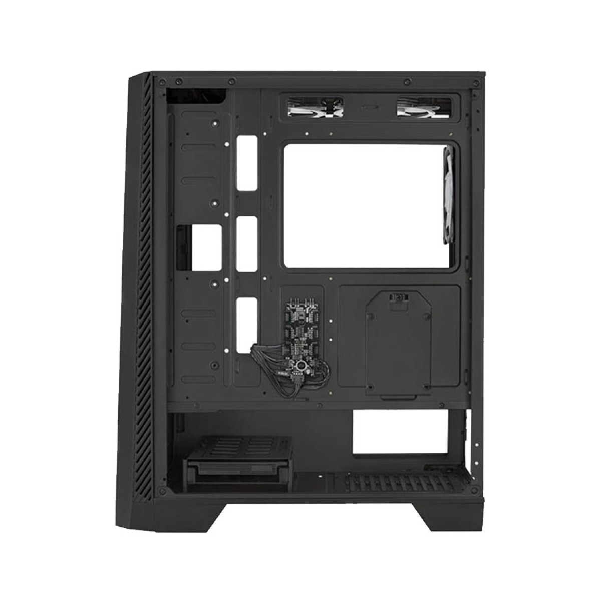 Gabinete Gamer Aerocool Mirage, Mid Tower, RGB, Vidro Temperado, Black, ATX, Sem Fonte, Com 1 Fan, MIRAGE-G-BK-V1