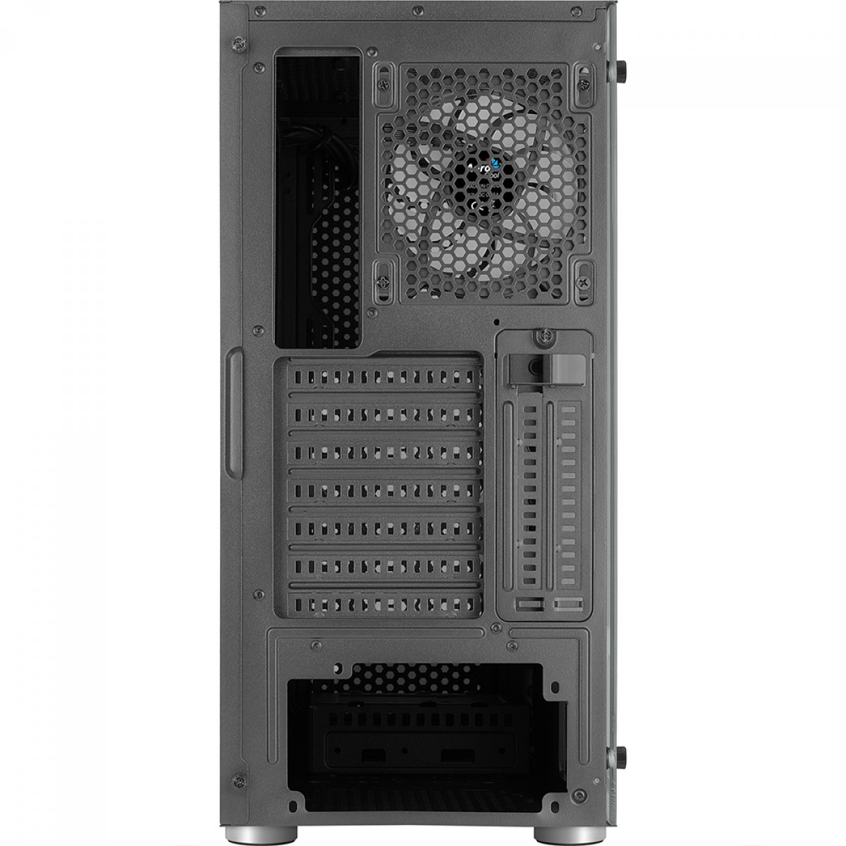 Gabinete Gamer Aerocool Skribble, RGB, Mid Tower, Vidro Temperado, Black, ATX, Sem Fonte, Com 3 Fans