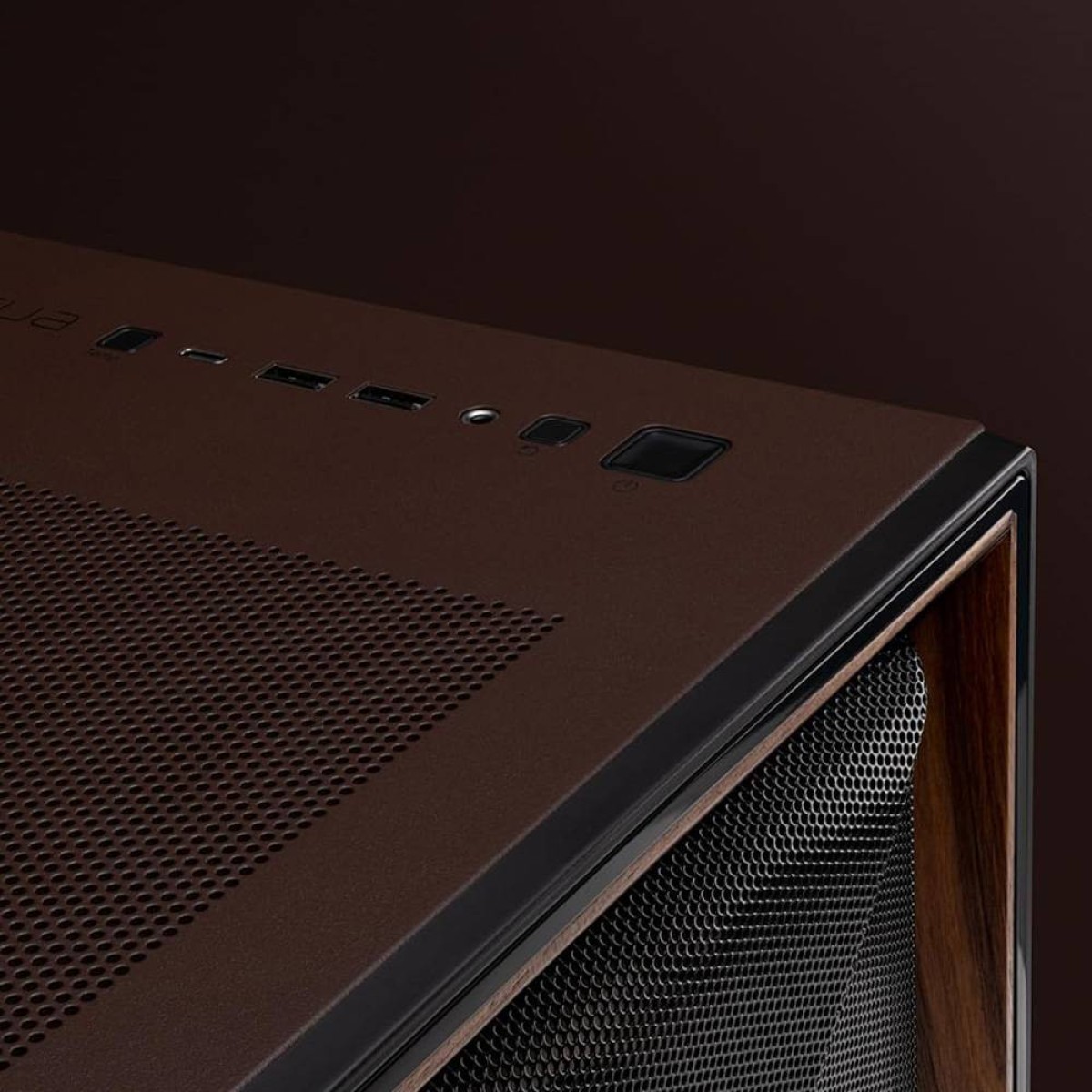 Gabinete Gamer Antec Flux Pro Noctua Edition, Mid Tower, Vidro Temperado, E-ATX, Com 6 Fans, Preto/Marrom