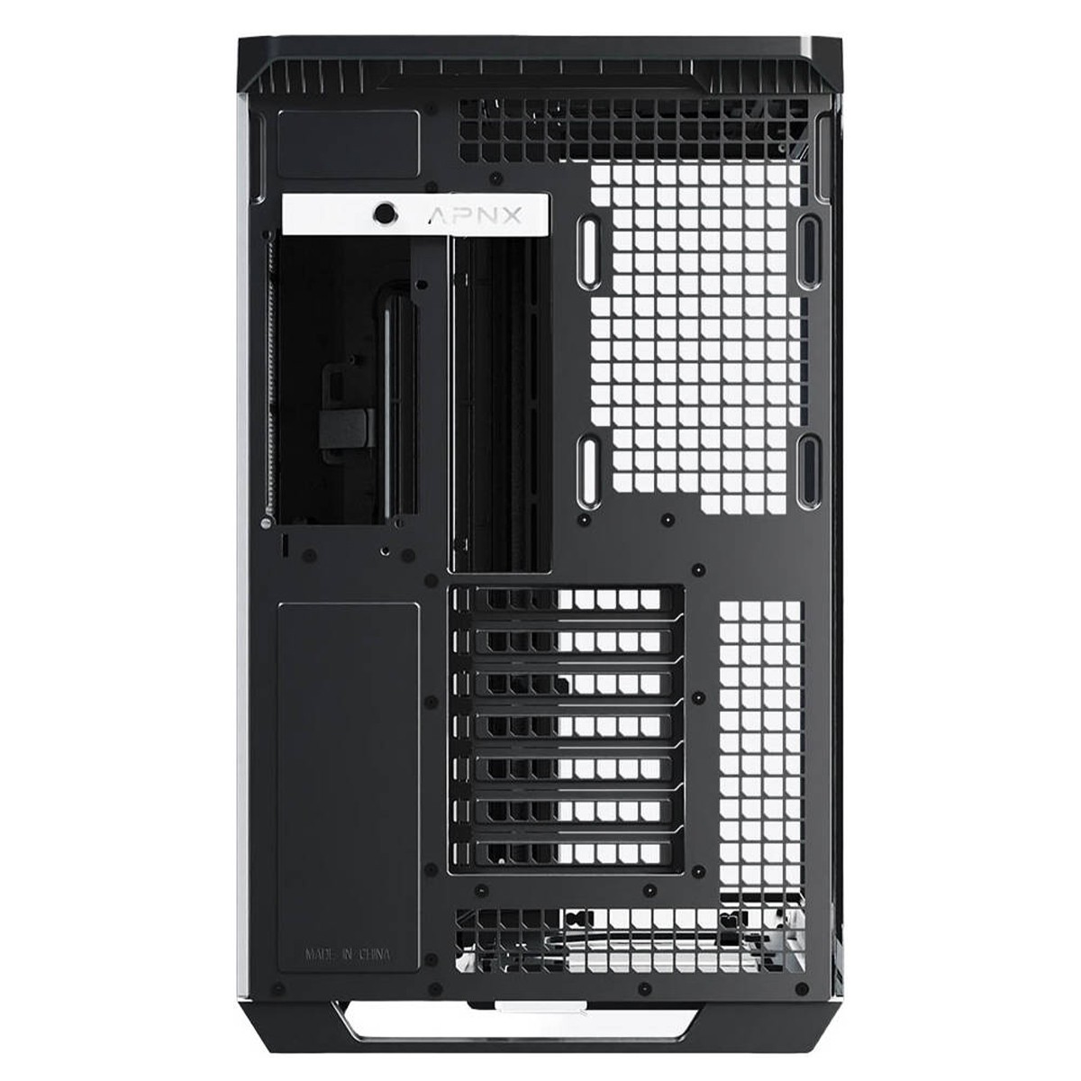 Gabinete Gamer APNX V1, Mid Tower, Vidro Temperado, ATX, Sem Fonte, Sem Fans, Black/White/Wood