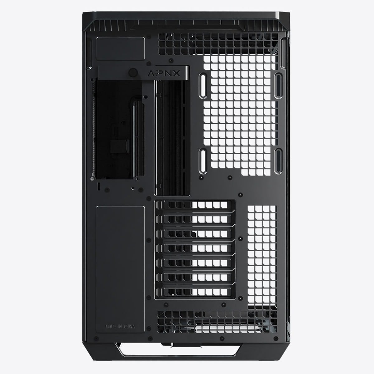 Gabinete Gamer APNX V1, Mid Tower, Vidro Temperado, ATX, Sem Fonte, Sem Fans, Black/Wood