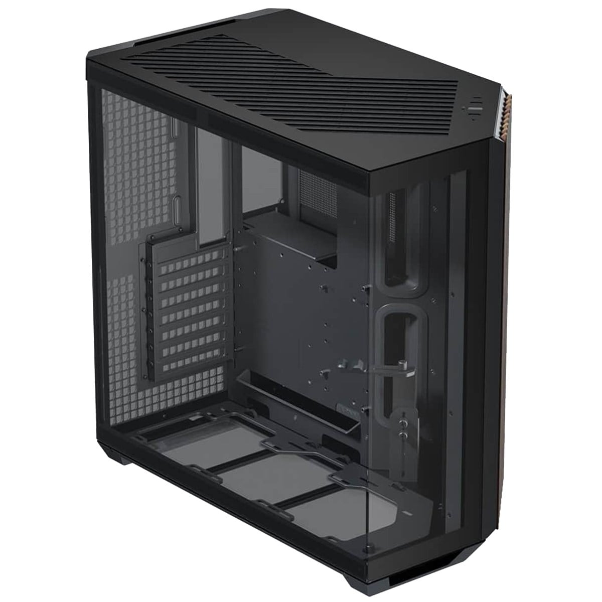 Gabinete Gamer APNX V1, Mid Tower, Vidro Temperado, ATX, Sem Fonte, Sem Fans, Black/Wood