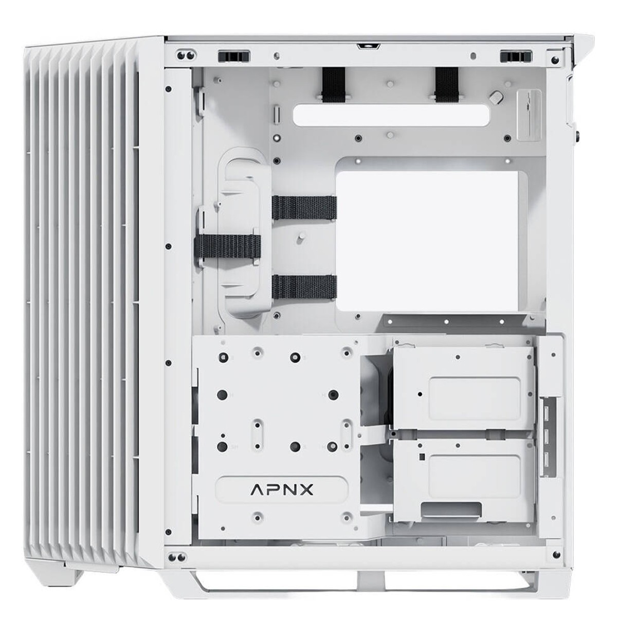 Gabinete Gamer APNX V1, Mid Tower, Vidro Temperado, ATX, Sem Fonte, Sem Fans, Branco