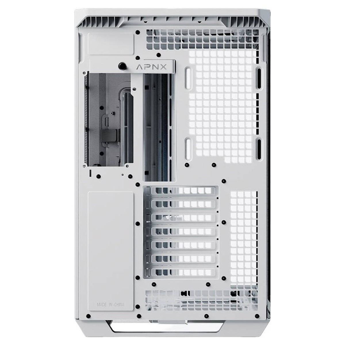 Gabinete Gamer APNX V1, Mid Tower, Vidro Temperado, ATX, Sem Fonte, Sem Fans, Branco