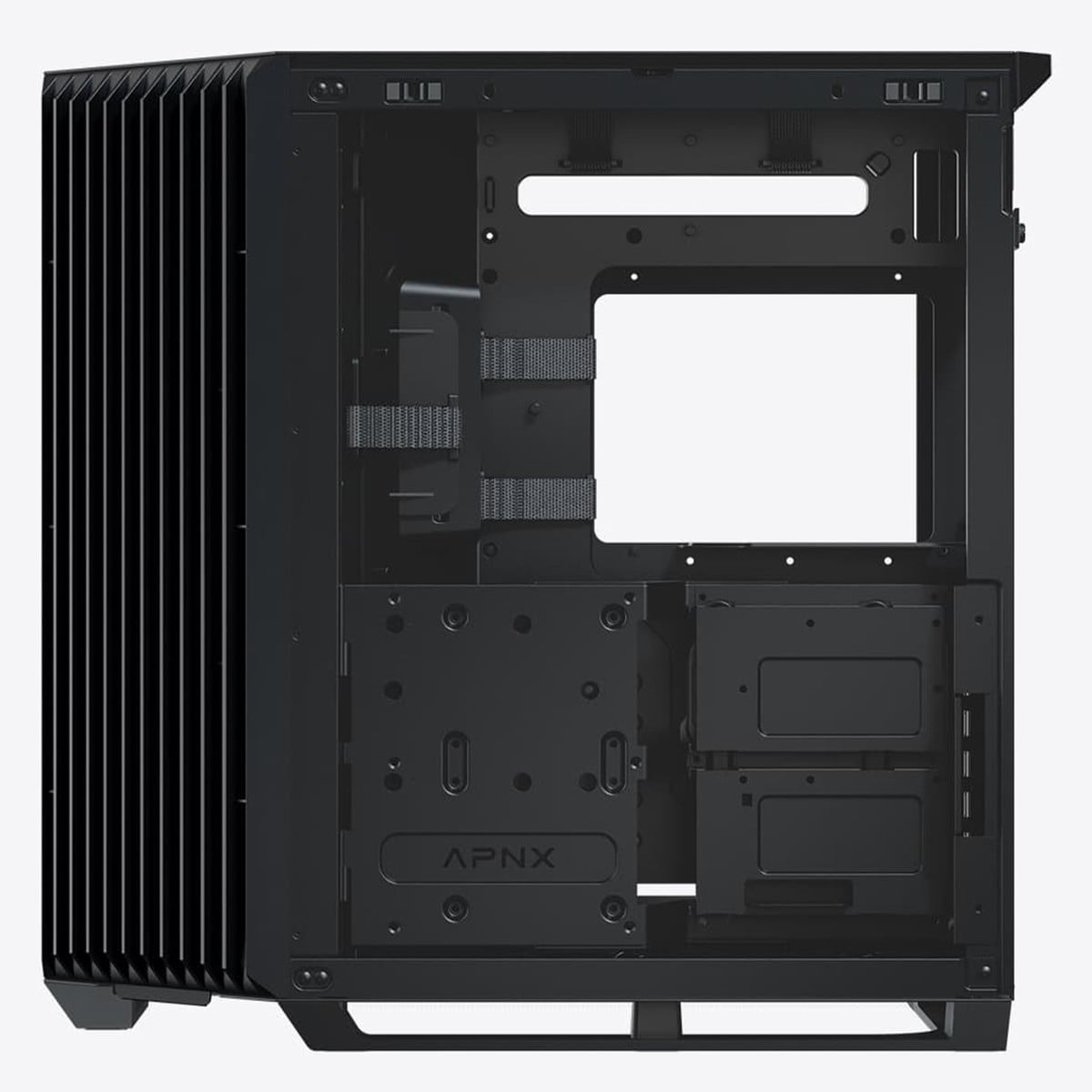Gabinete Gamer APNX V1, Mid Tower, Vidro Temperado, ATX, Sem Fonte, Sem Fans, Preto