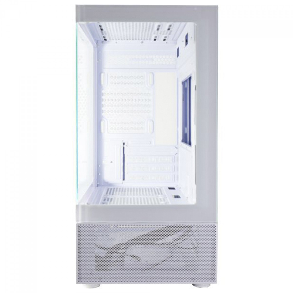 Gabinete Gamer Aquario K-MEX Medusa II CG-0W2TW, Mid Tower, Vidro Temperado, M-ATX, Sem Fonte, Com 3 Fans RGB, Branco, CGW2TWRH003CB0X