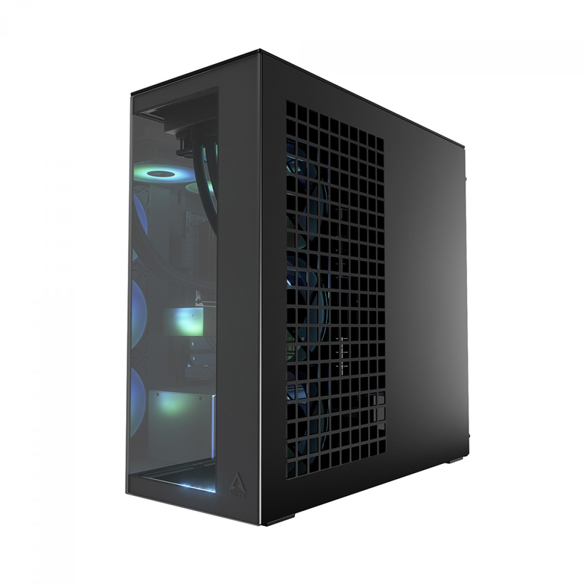Gabinete Gamer Arctic Xtender, Mid Tower, Vidro Temperado Espelhado, E-ATX, Com 5 Fans, Preto, ACPCC00018A