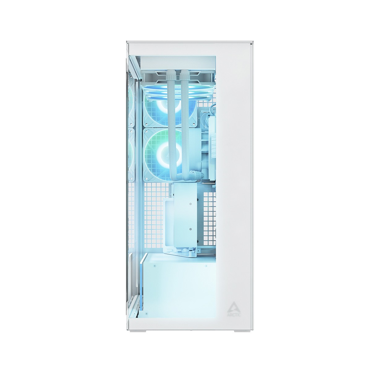 Gabinete Gamer Arctic Xtender VG White, Mid Tower, Vidro Temperado, E-ATX, Com 5 Fans ARGB, Branco, ACPCC00017A