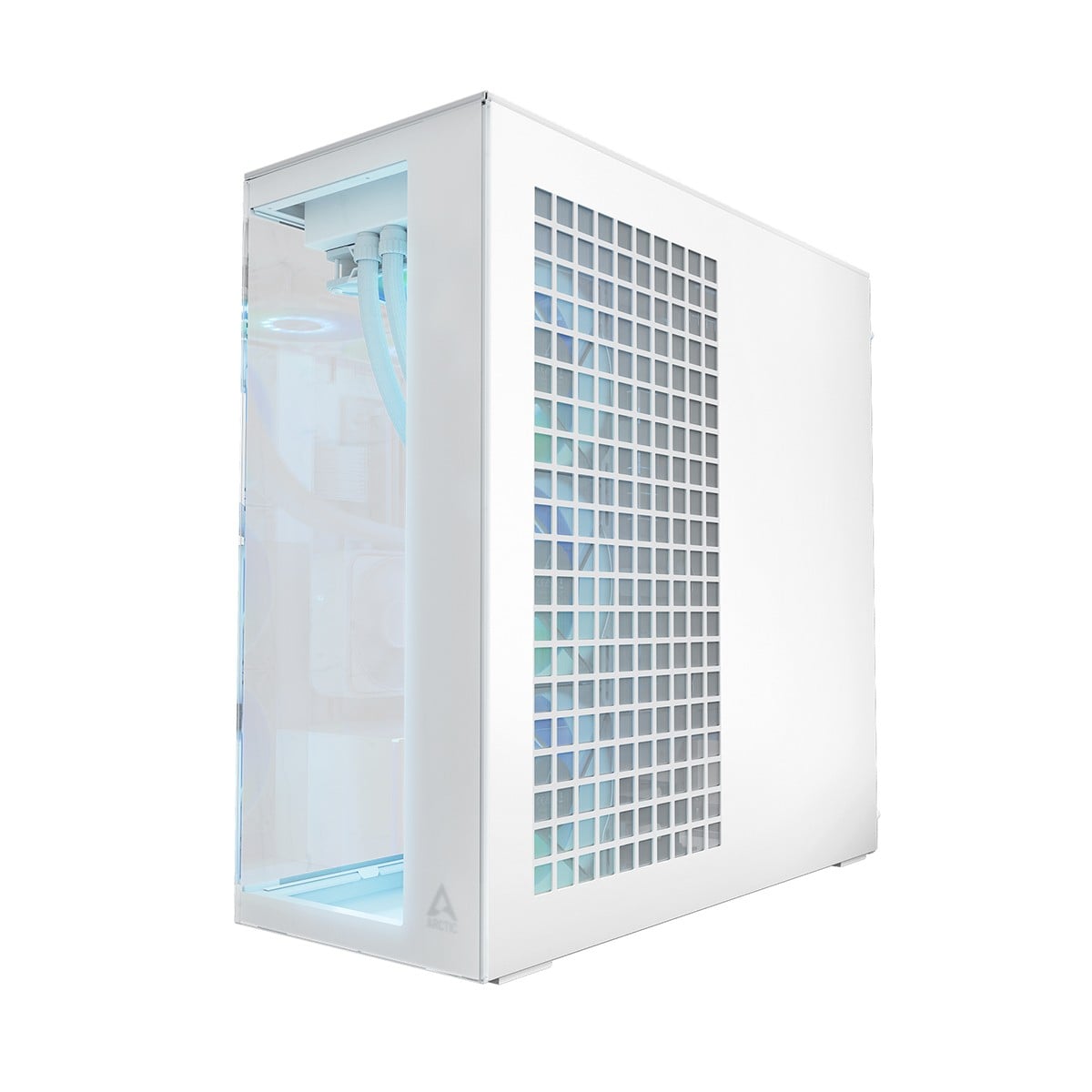 Gabinete Gamer Arctic Xtender VG White, Mid Tower, Vidro Temperado, E-ATX, Com 5 Fans ARGB, Branco, ACPCC00017A