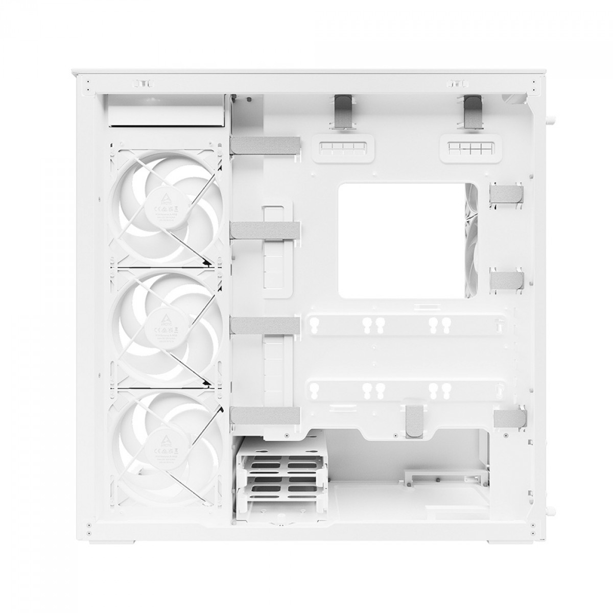 Gabinete Gamer Arctic Xtender White, Mid Tower, Vidro Temperado, E-ATX, Com 5 Fans ARGB, Branco, ACPCC00014A