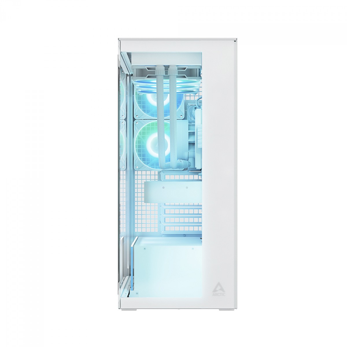 Gabinete Gamer Arctic Xtender White, Mid Tower, Vidro Temperado, E-ATX, Com 5 Fans ARGB, Branco, ACPCC00014A