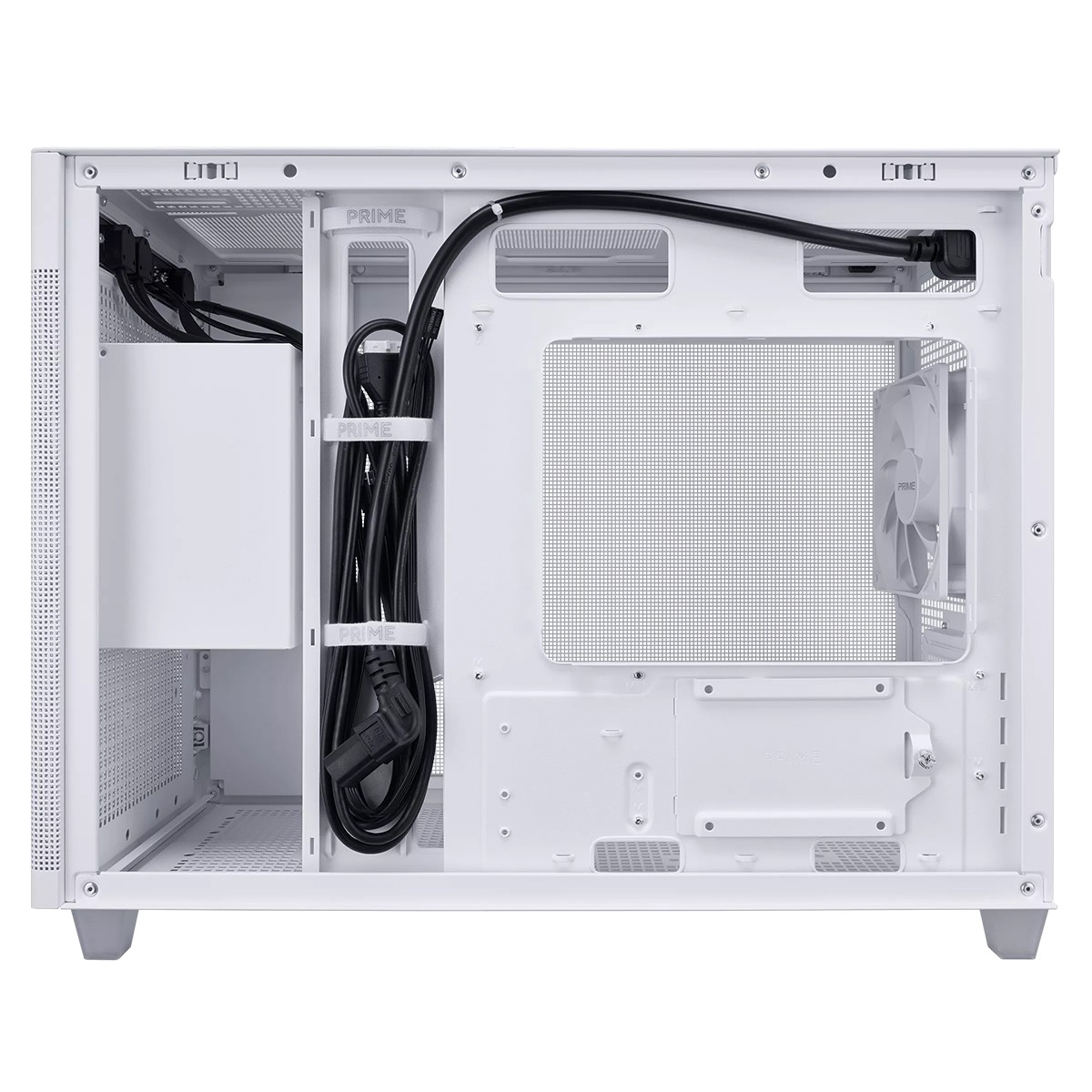Gabinete Gamer Asus Prime AP201, Mini Tower, Mesh, MATX, Branco, Com 1 Fan, 90DC00G3-B30000