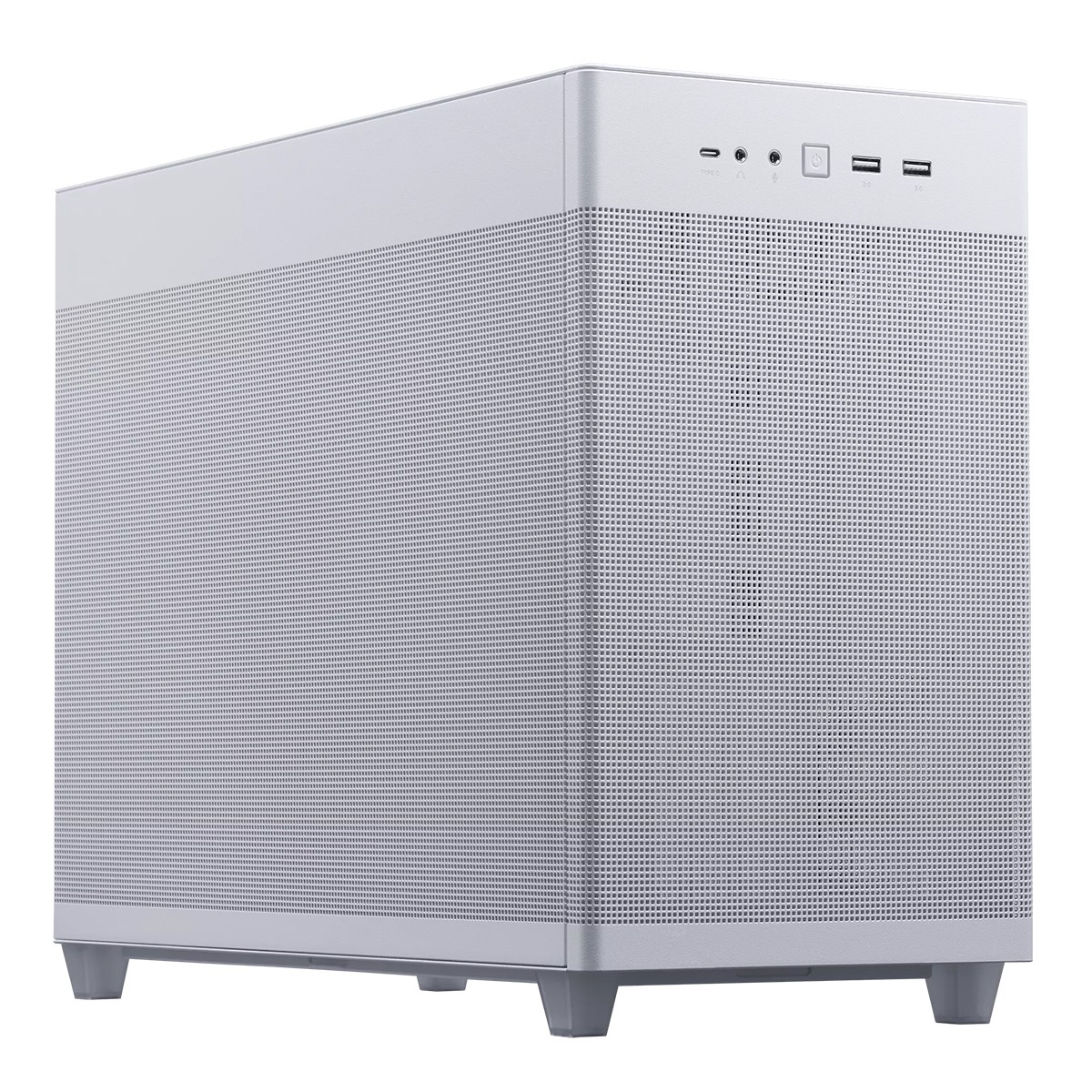 Gabinete Gamer Asus Prime AP201, Mini Tower, Mesh, MATX, Branco, Com 1 Fan, 90DC00G3-B30000