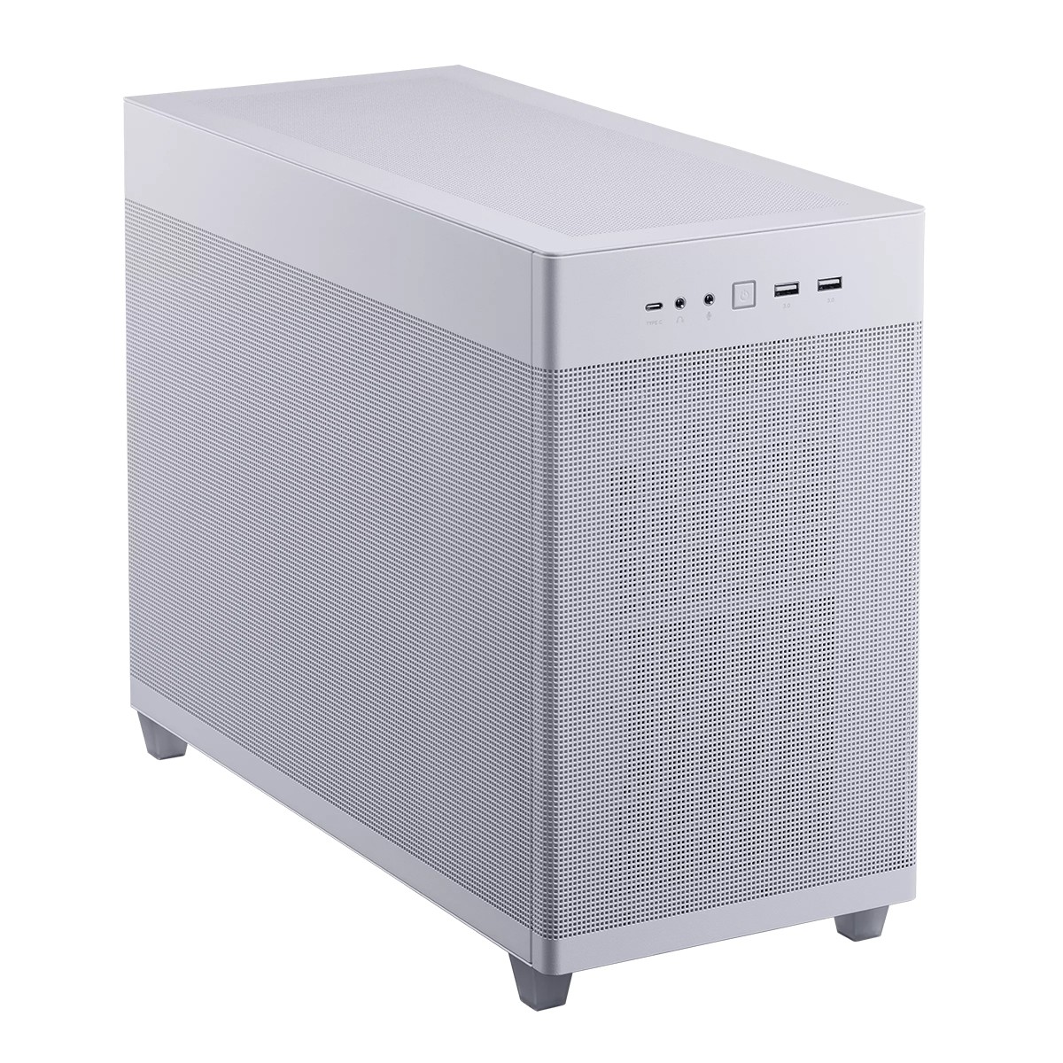 Gabinete Gamer Asus Prime AP201, Mini Tower, Mesh, MATX, Branco, Com 1 Fan, 90DC00G3-B30000