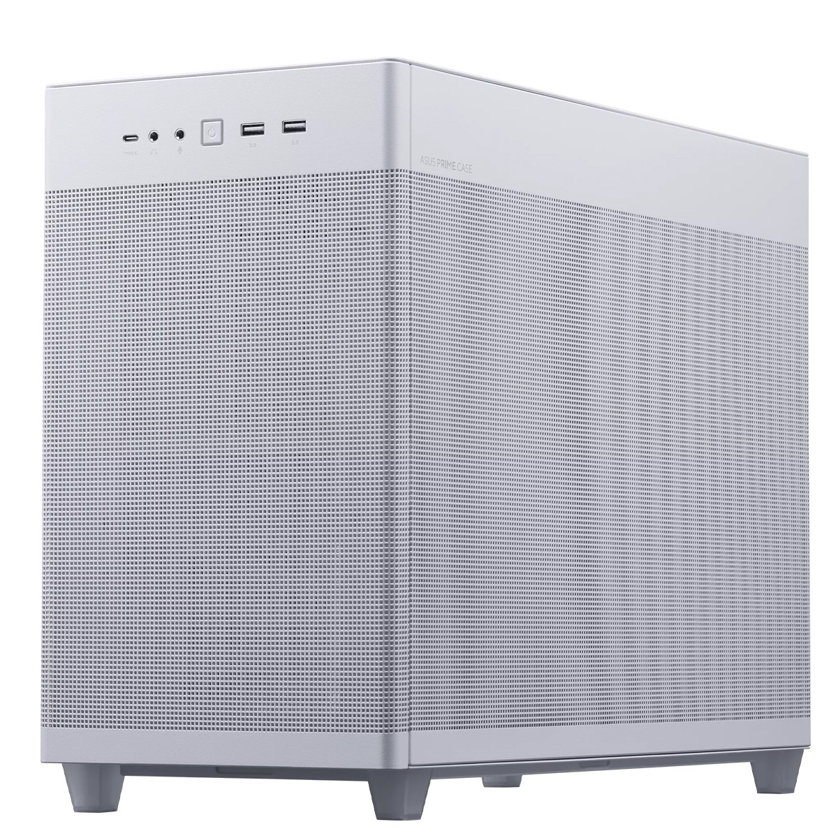 Gabinete Gamer Asus Prime AP201, Mini Tower, Mesh, MATX, Branco, Com 1 Fan, 90DC00G3-B30000