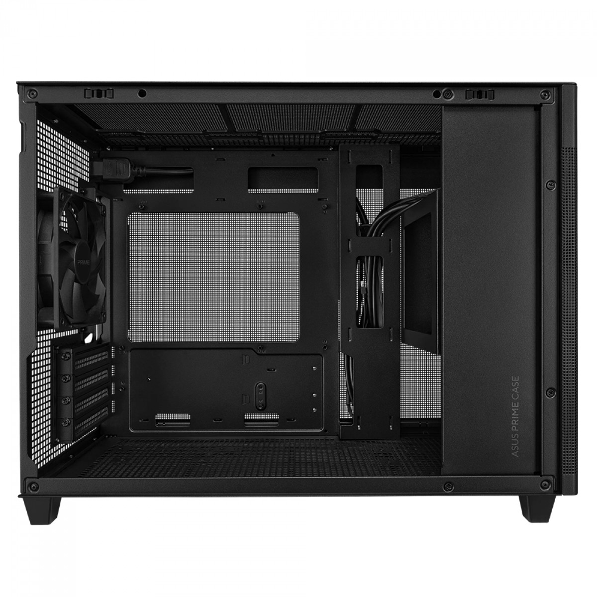Gabinete Gamer Asus Prime AP201, Mini Tower, Mesh, MATX, Preto, Com 1 Fan, 90DC00G0-B30000