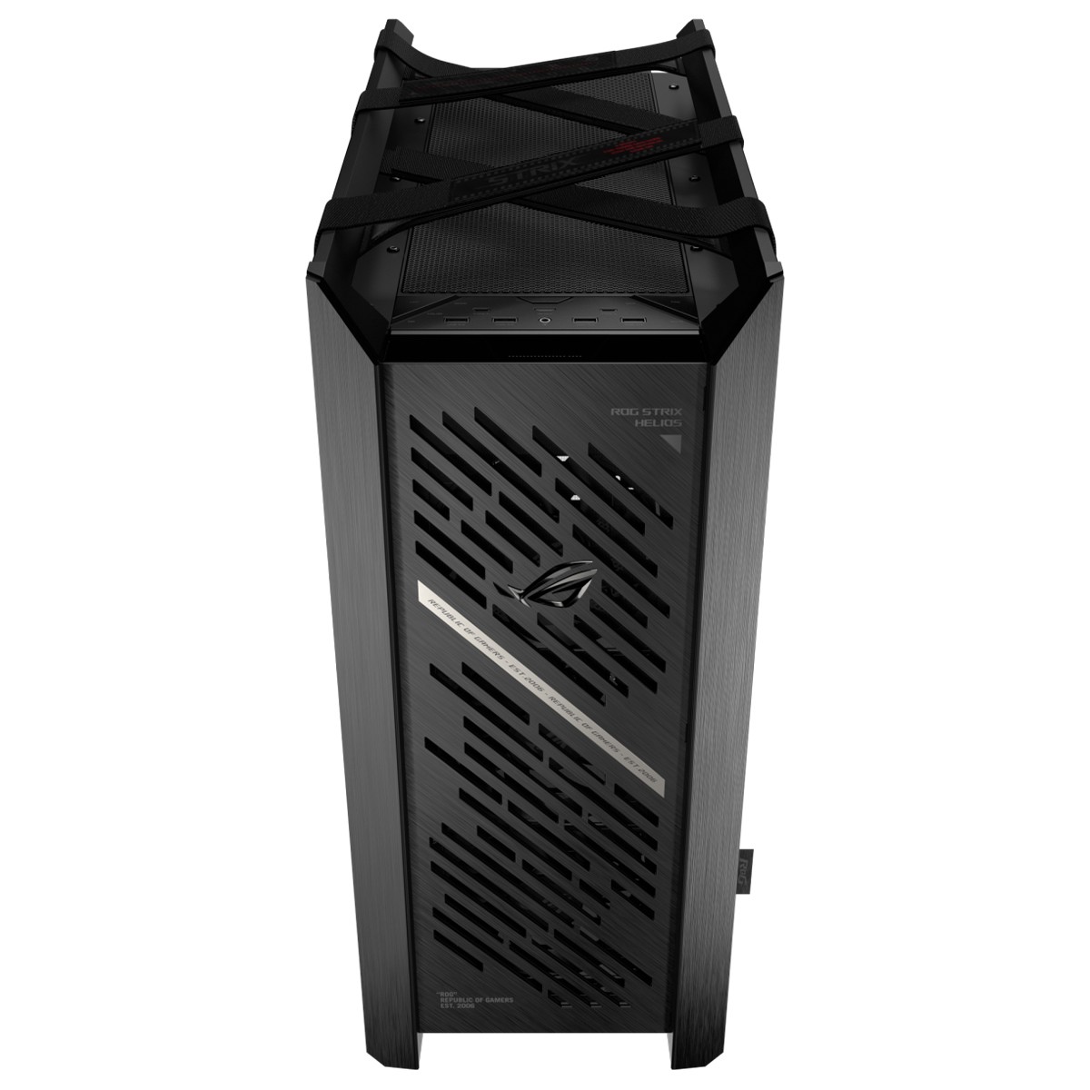 Gabinete Gamer Asus ROG Strix Helios II GX601S Black, Mid Tower, Vidro Temperado, ATX, Sem Fonte, Com 4 Fans, Preto, 90DC00W0-B30000