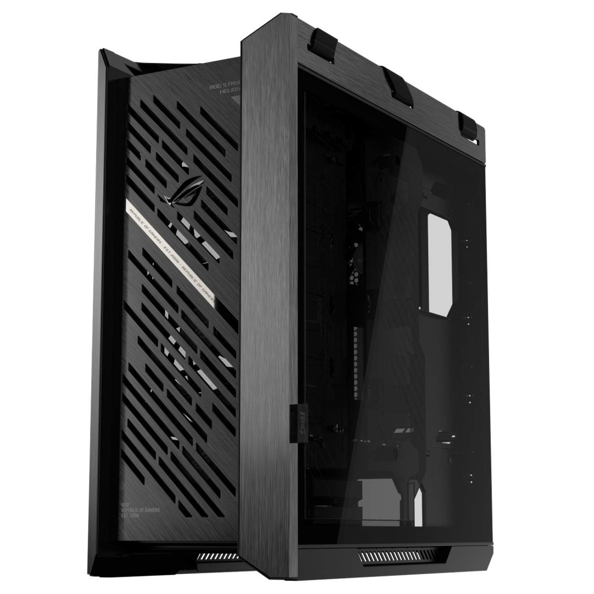 Gabinete Gamer Asus ROG Strix Helios II GX601S Black, Mid Tower, Vidro Temperado, ATX, Sem Fonte, Com 4 Fans, Preto, 90DC00W0-B30000