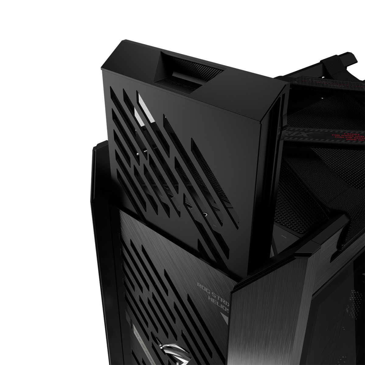 Gabinete Gamer Asus ROG Strix Helios II GX601S Black, Mid Tower, Vidro Temperado, ATX, Sem Fonte, Com 4 Fans, Preto, 90DC00W0-B30000
