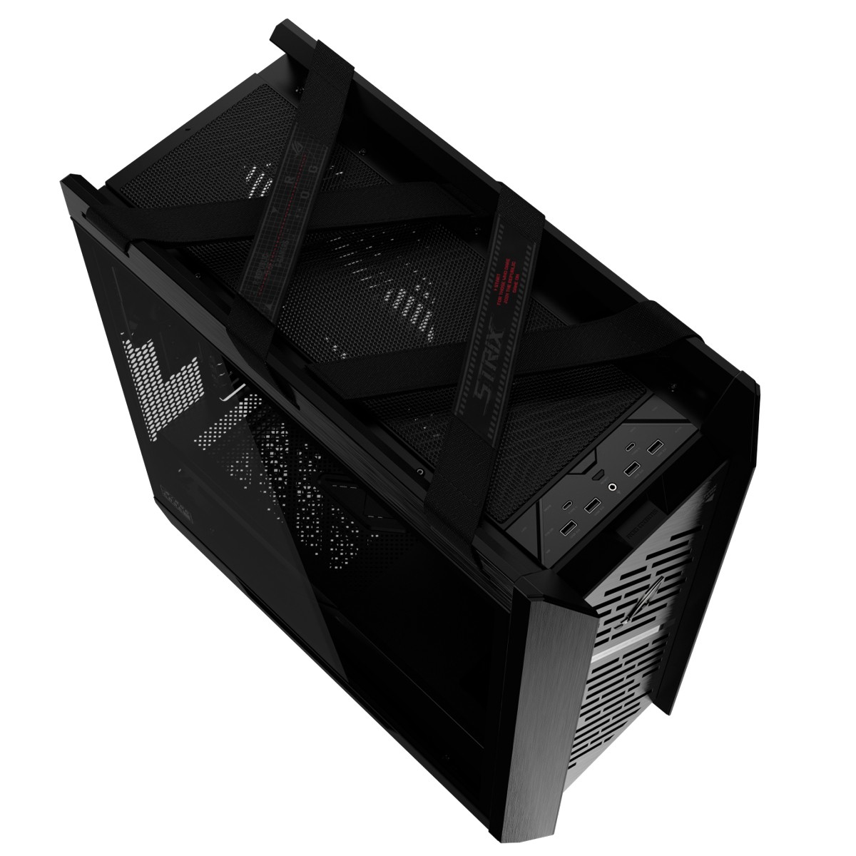 Gabinete Gamer Asus ROG Strix Helios II GX601S Black, Mid Tower, Vidro Temperado, ATX, Sem Fonte, Com 4 Fans, Preto, 90DC00W0-B30000