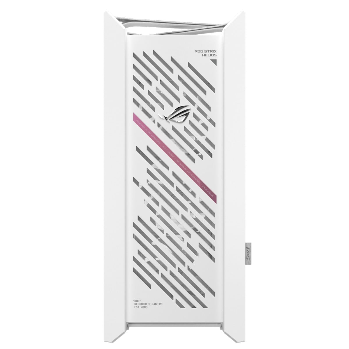 Gabinete Gamer Asus ROG Strix Helios II White, RGB, Mid Tower, Vidro Temperado, ATX, Sem Fonte, Com 4 Fans, Branco, 90DC00W3-B30000