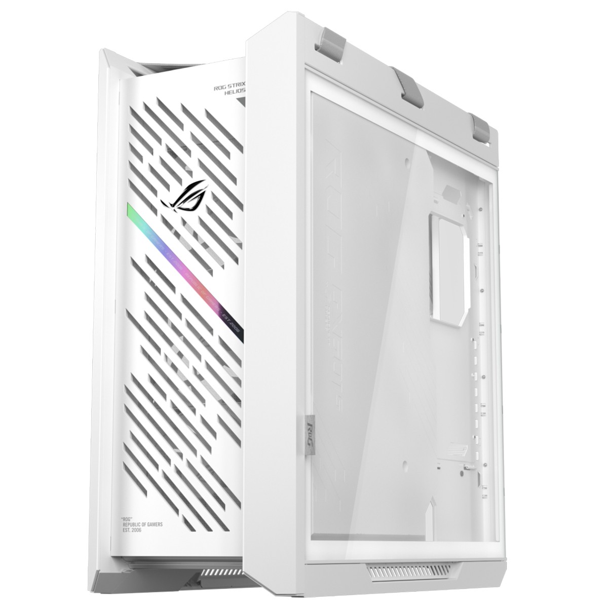 Gabinete Gamer Asus ROG Strix Helios II White, RGB, Mid Tower, Vidro Temperado, ATX, Sem Fonte, Com 4 Fans, Branco, 90DC00W3-B30000