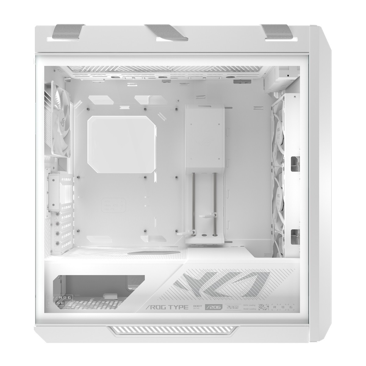 Gabinete Gamer Asus ROG Strix Helios II White, RGB, Mid Tower, Vidro Temperado, ATX, Sem Fonte, Com 4 Fans, Branco, 90DC00W3-B30000