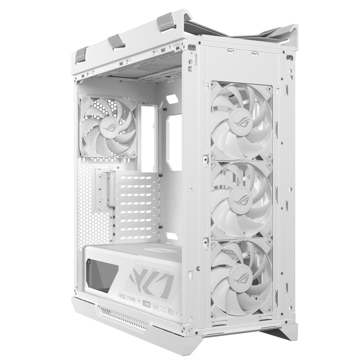 Gabinete Gamer Asus ROG Strix Helios II White, RGB, Mid Tower, Vidro Temperado, ATX, Sem Fonte, Com 4 Fans, Branco, 90DC00W3-B30000