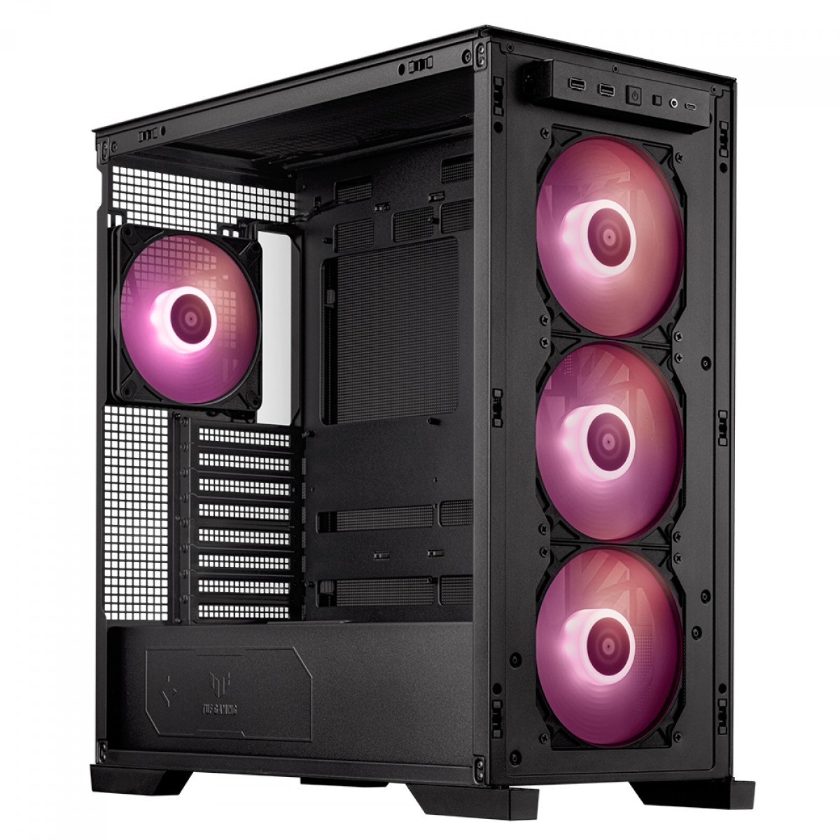 Gabinete Gamer Asus TUF Gaming GT302 ARGB, Mid Tower, Vidro Temperado, E-ATX, 4 Fans ARGB, Preto, 90DC00I0-B10000