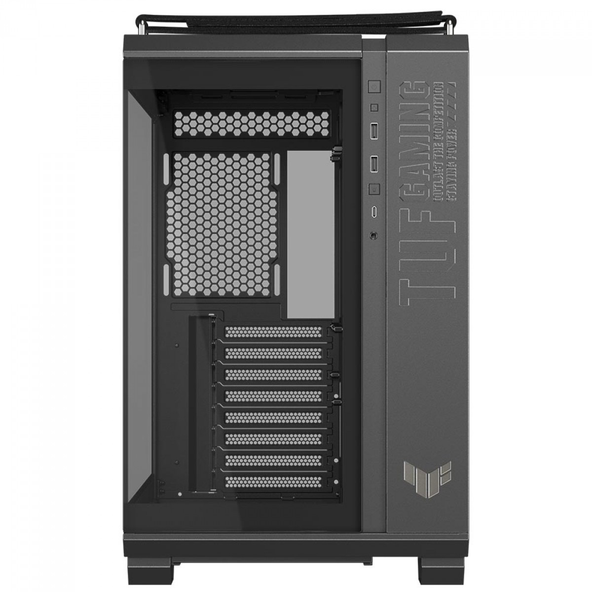 Gabinete Gamer Asus TUF Gaming GT502 Horizon, Mid Tower, Vidro Temperado, ATX, Sem Fonte, Sem Fans, Preto, 90DC0090-B00020