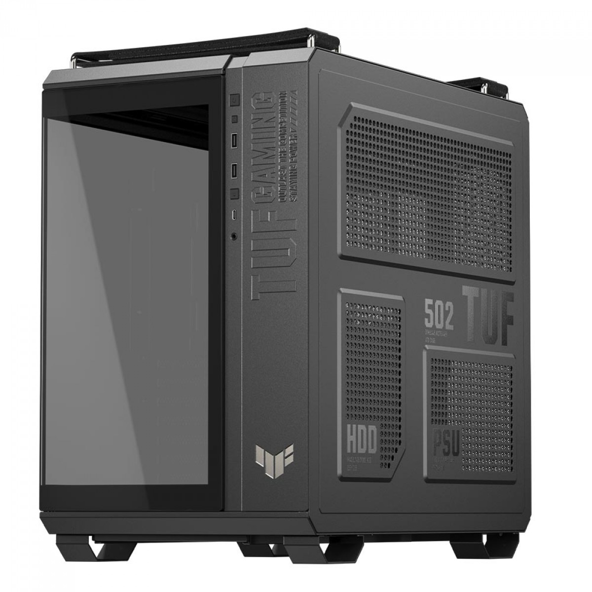 Gabinete Gamer Asus TUF Gaming GT502 Horizon, Mid Tower, Vidro Temperado, ATX, Sem Fonte, Sem Fans, Preto, 90DC0090-B00020