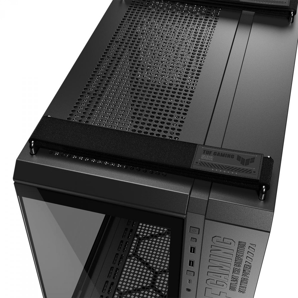 Gabinete Gamer Asus TUF Gaming GT502 Horizon, Mid Tower, Vidro Temperado, ATX, Sem Fonte, Sem Fans, Preto, 90DC0090-B00020