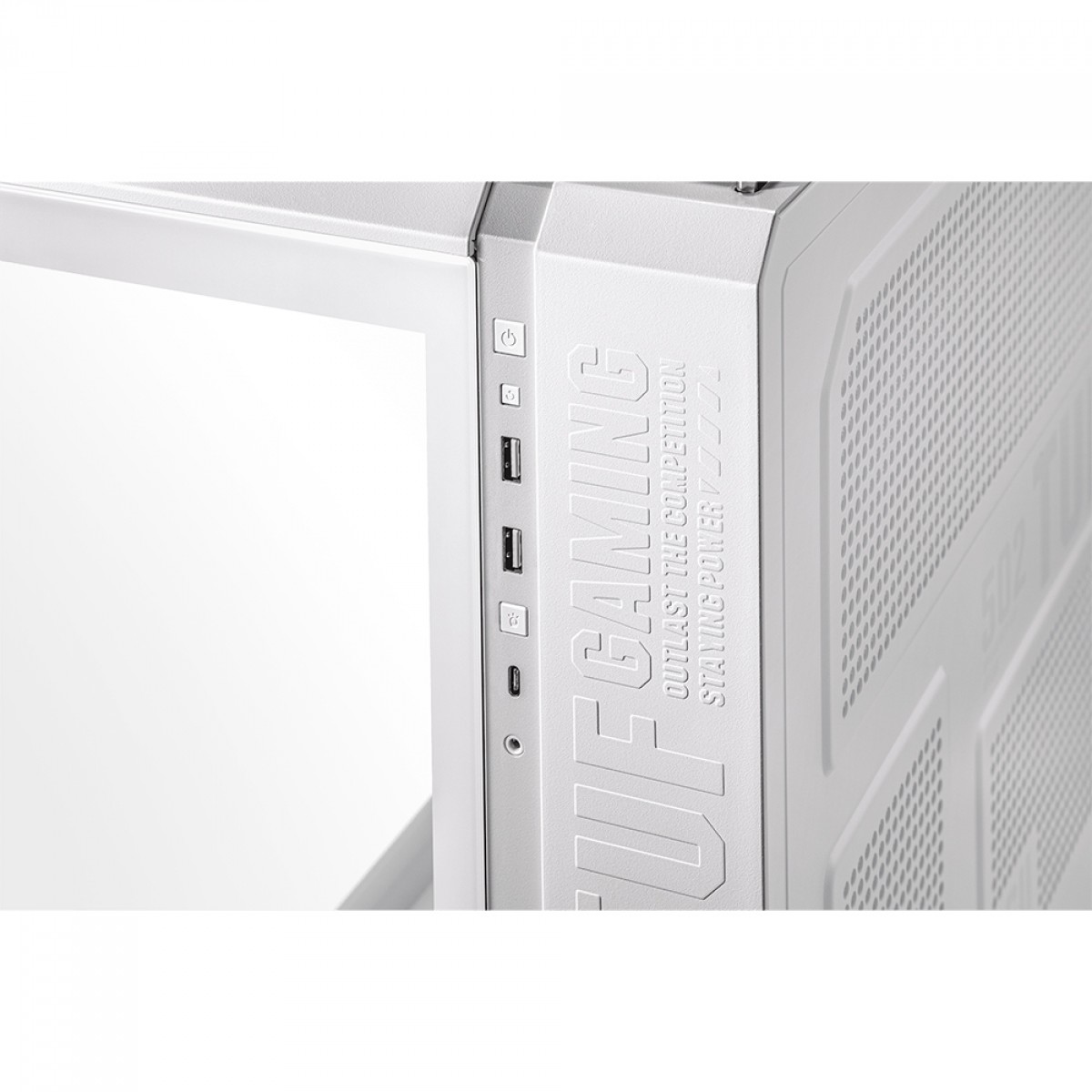 Gabinete Gamer Asus TUF GT502 Case-White, Mid Tower, Vidro Temperado, ATX, Branco, 90DC0093-B00000  