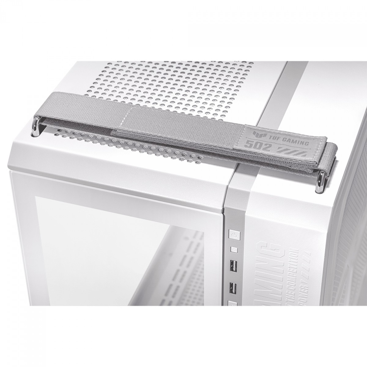 Gabinete Gamer Asus TUF GT502 Case-White, Mid Tower, Vidro Temperado, ATX, Branco, 90DC0093-B00000  