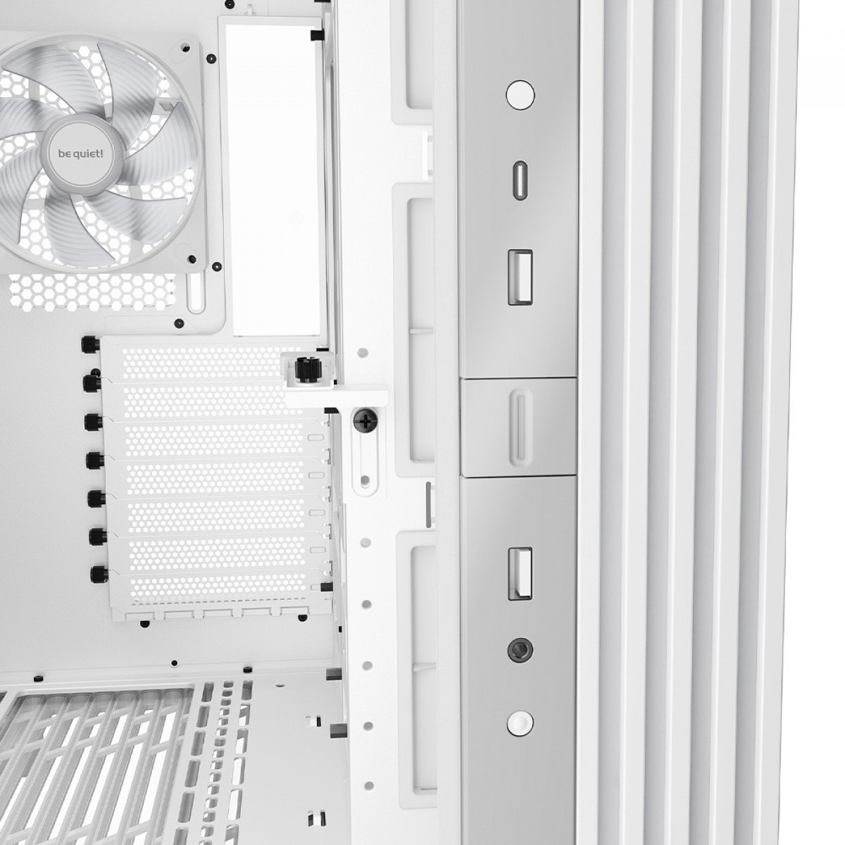 Gabinete Gamer Be Quiet Light Base 600 DX, ARGB, Mid Tower, ATX, Vidro Temperado, Sem Fans, Branco, BGW66