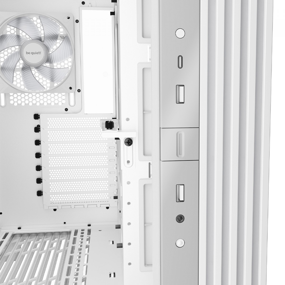 Gabinete Gamer Be Quiet Light Base 600 LX, ARGB, Mid Tower, ATX, Vidro Temperado, Com 4 Fans, Branco, BGW68
