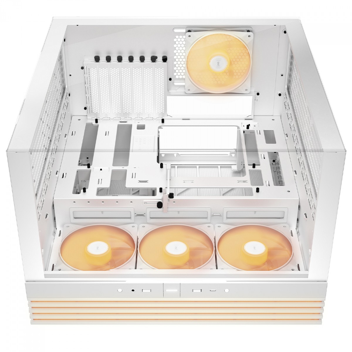 Gabinete Gamer Be Quiet Light Base 600 LX, ARGB, Mid Tower, ATX, Vidro Temperado, Com 4 Fans, Branco, BGW68