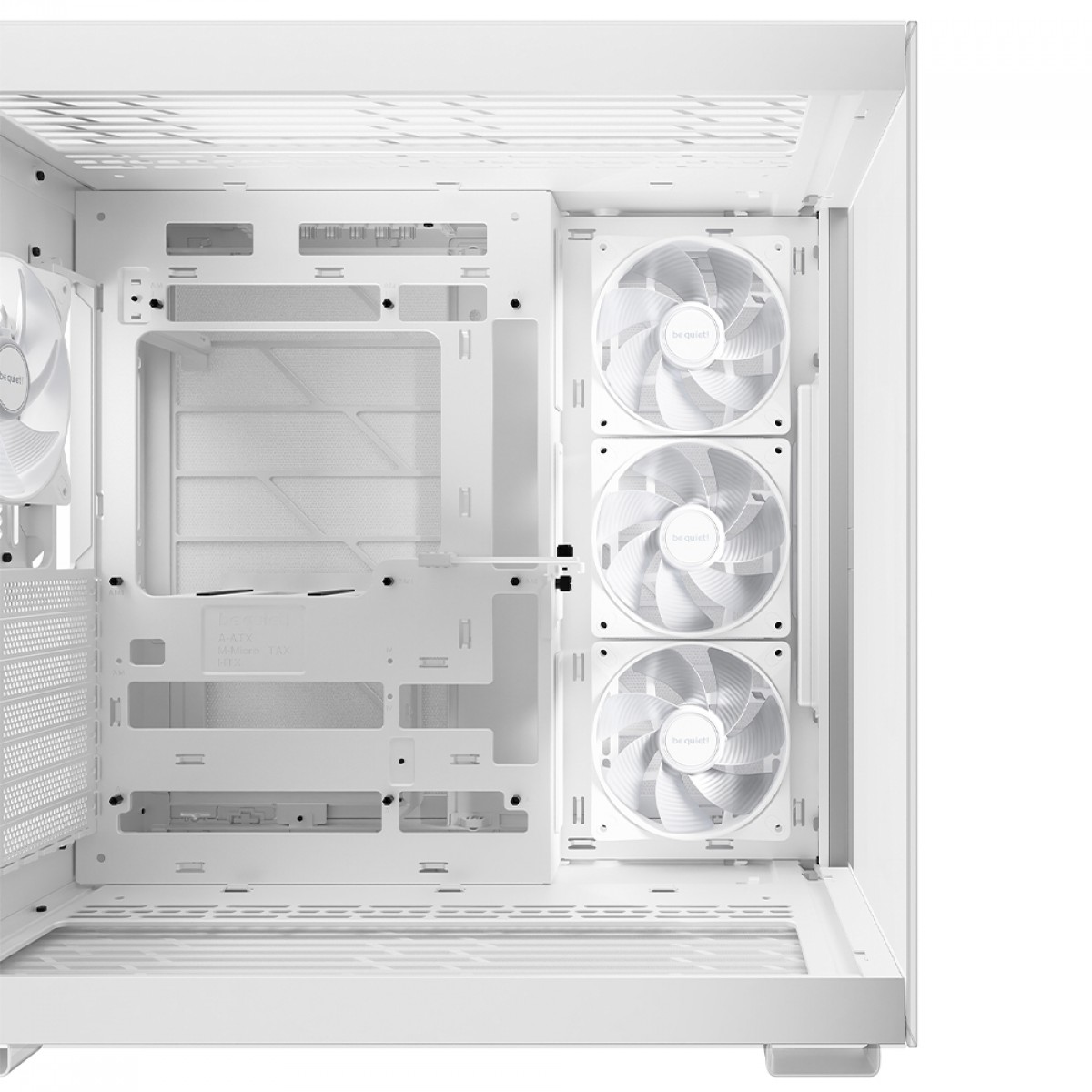 Gabinete Gamer Be Quiet Light Base 600 LX, ARGB, Mid Tower, ATX, Vidro Temperado, Com 4 Fans, Branco, BGW68