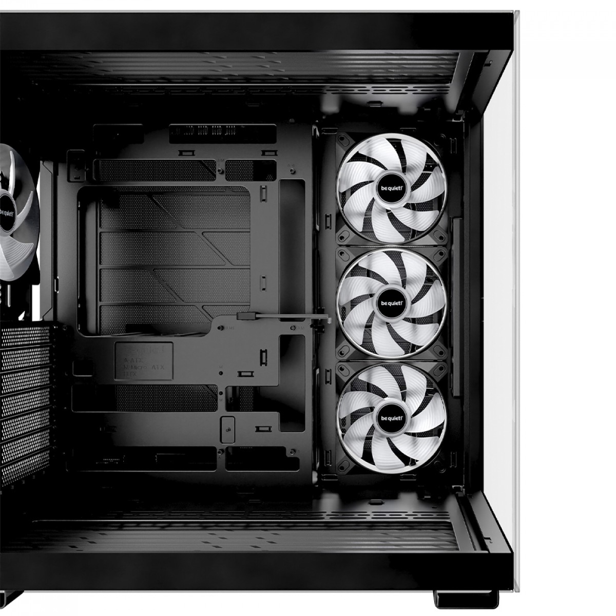 Gabinete Gamer Be Quiet Light Base 600 LX, ARGB, Mid Tower, ATX, Vidro Temperado, Com 4 Fans, Preto, BGW67