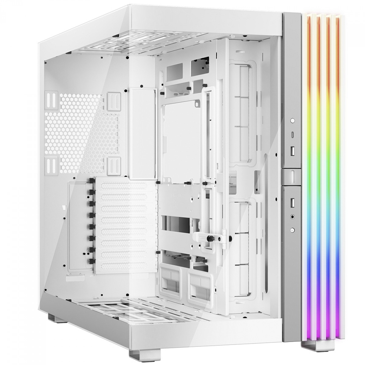 Gabinete Gamer Be Quiet Light Base 900 DX, ARGB, Full Tower, EATX, Vidro Temperado, Sem Fans, Branco, BGW70