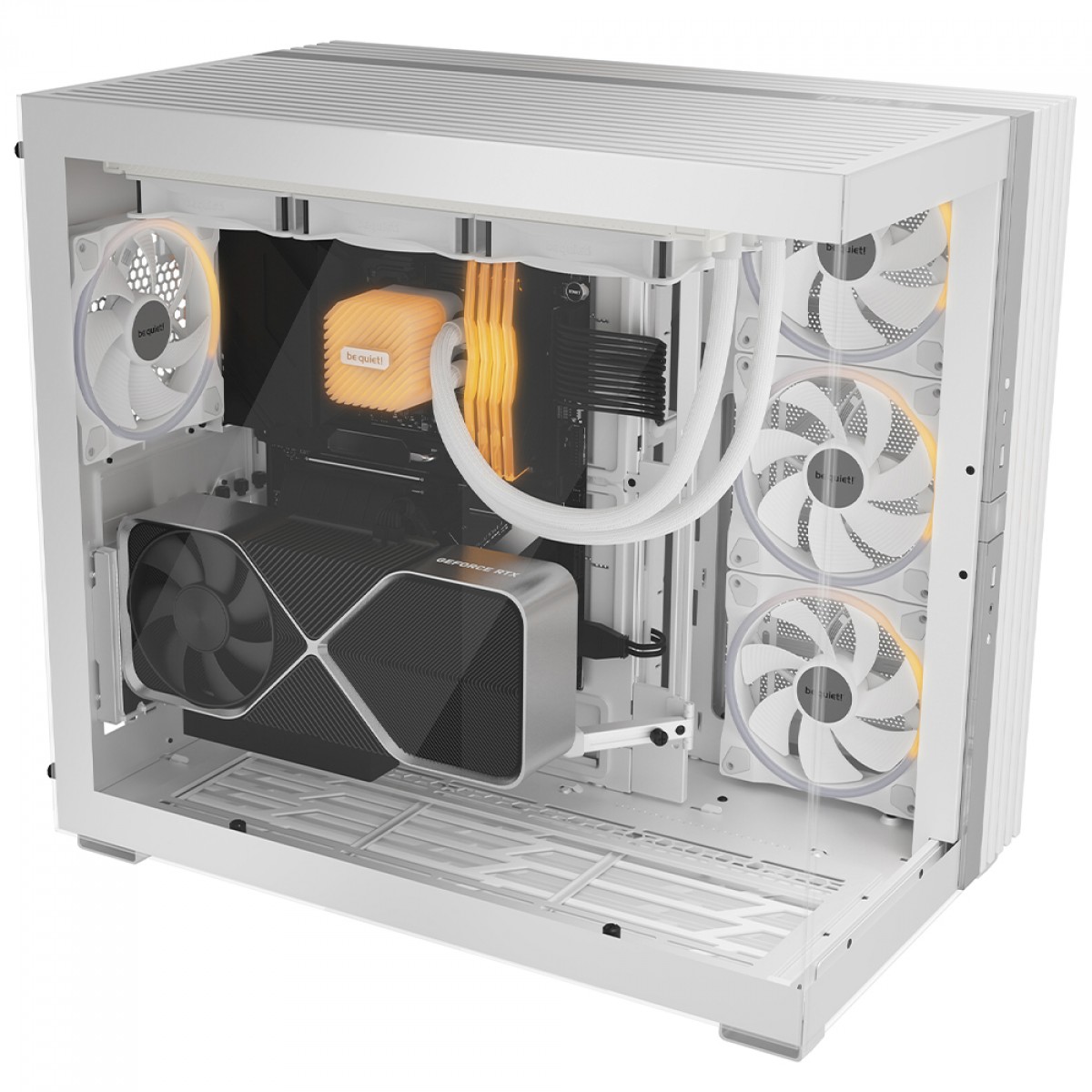 Gabinete Gamer Be Quiet Light Base 900 DX, ARGB, Full Tower, EATX, Vidro Temperado, Sem Fans, Branco, BGW70