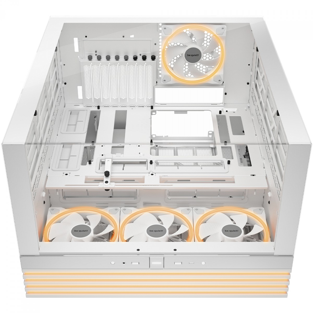Gabinete Gamer Be Quiet Light Base 900 FX, ARGB, Full Tower, EATX, Vidro Temperado, Com 4 Fans, Branco, BGW72