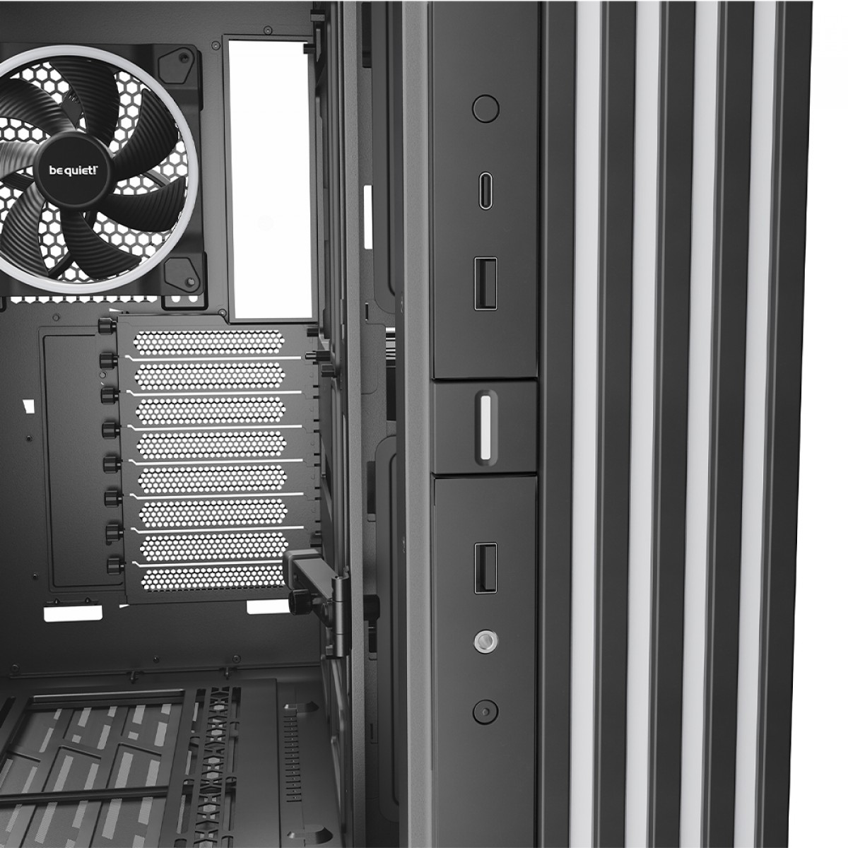 Gabinete Gamer Be Quiet Light Base 900 FX, ARGB, Full Tower, EATX, Vidro Temperado, Com 4 Fans, Preto, BGW71