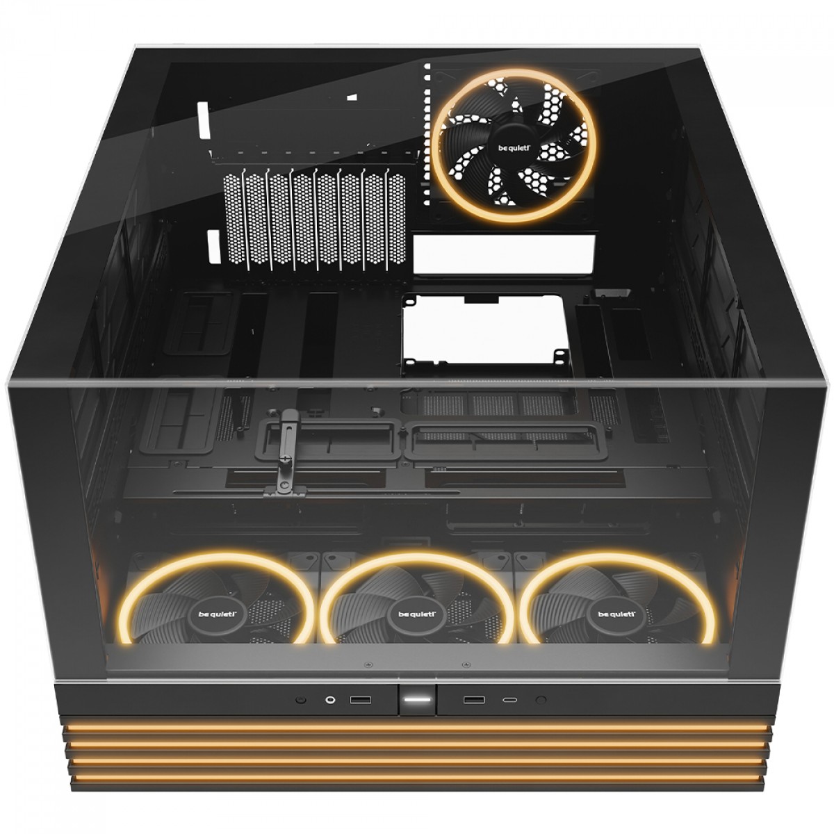 Gabinete Gamer Be Quiet Light Base 900 FX, ARGB, Full Tower, EATX, Vidro Temperado, Com 4 Fans, Preto, BGW71