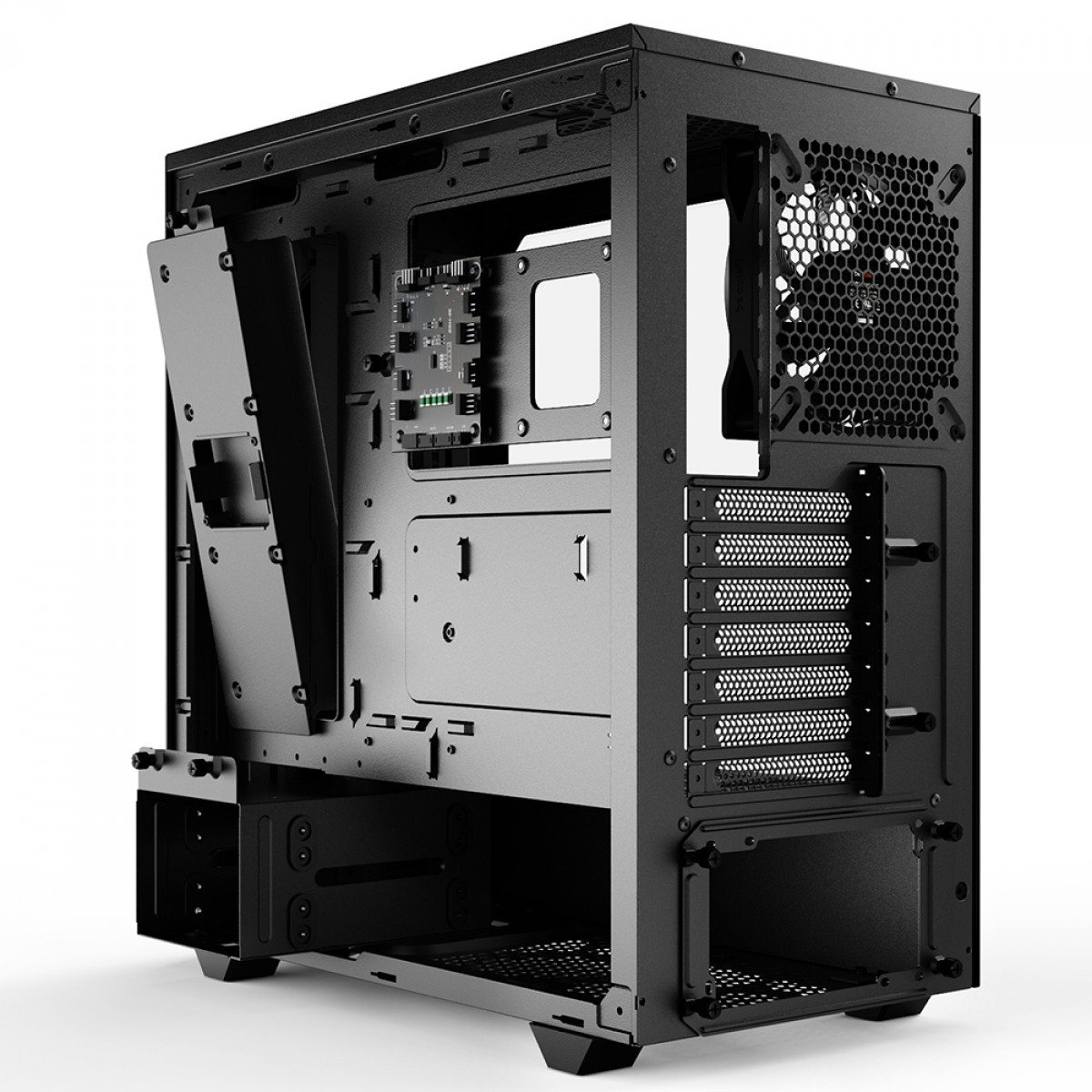 Gabinete Gamer Be Quiet Pure Base 500 FX, Mid Tower, ATX, ARGB, Vidro Temperado, Com 4 Fans, Preto, BGW43